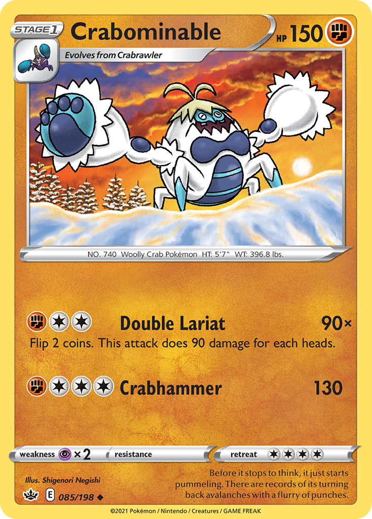 Crabominable Chilling Reign Pokemon Card