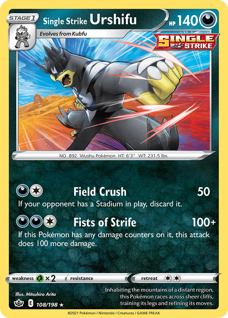 Single Strike Urshifu Chilling Reign Pokemon Card
