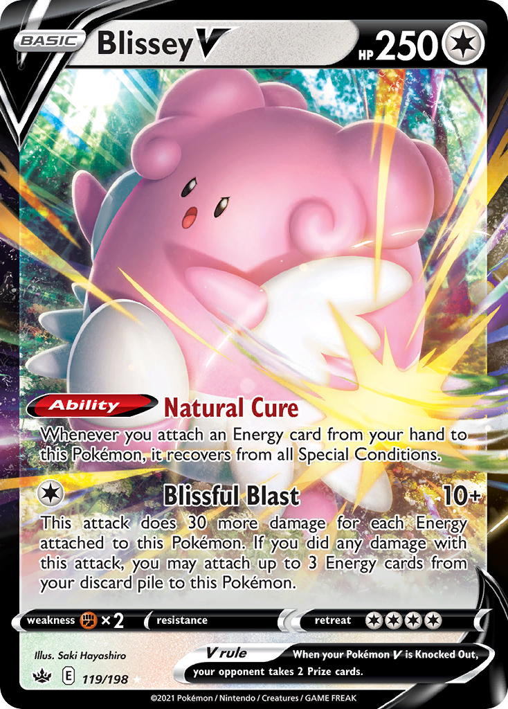 Blissey V Chilling Reign Pokemon Card