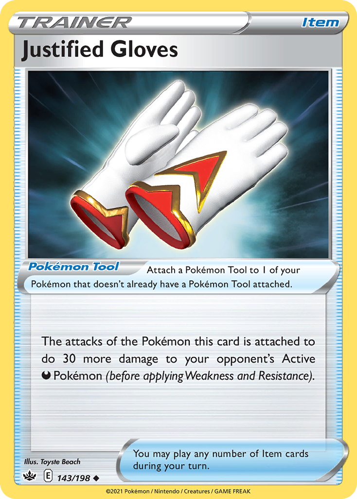 Justified Gloves Chilling Reign Pokemon Card