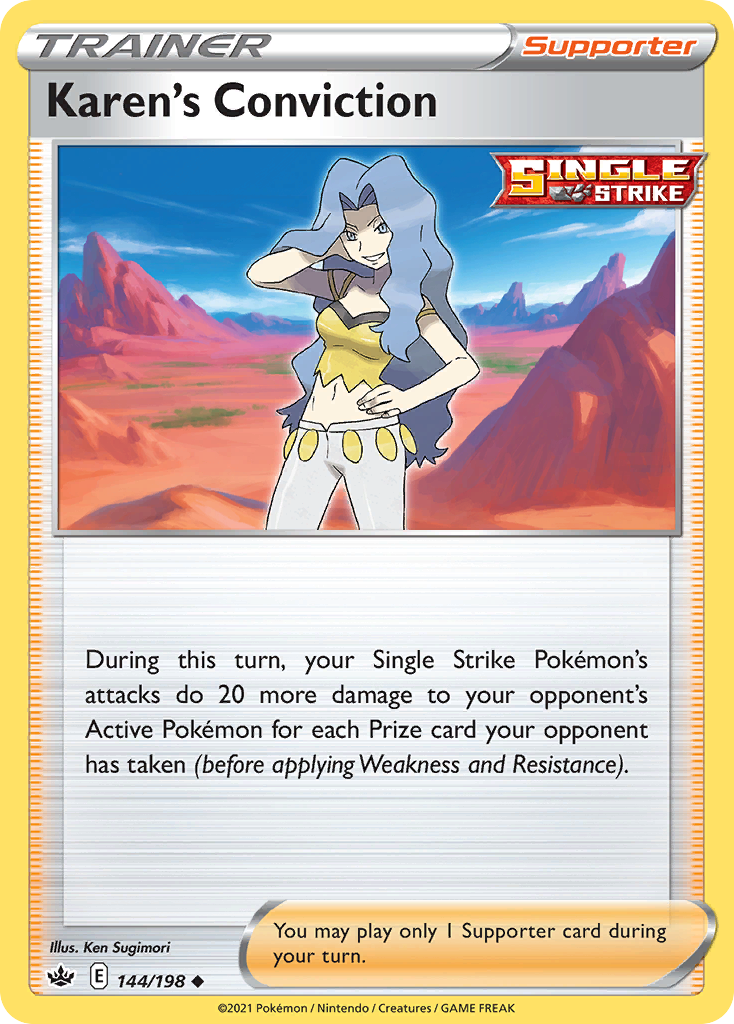Karen’s Conviction Chilling Reign Pokemon Card