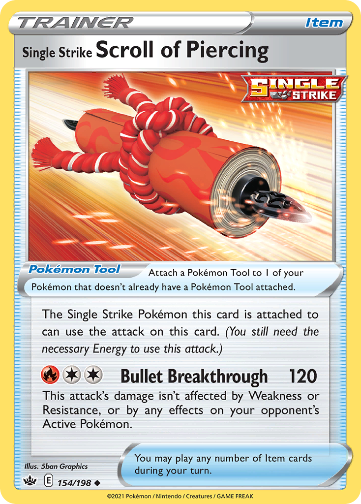 Single Strike Scroll of Piercing Chilling Reign Pokemon Card