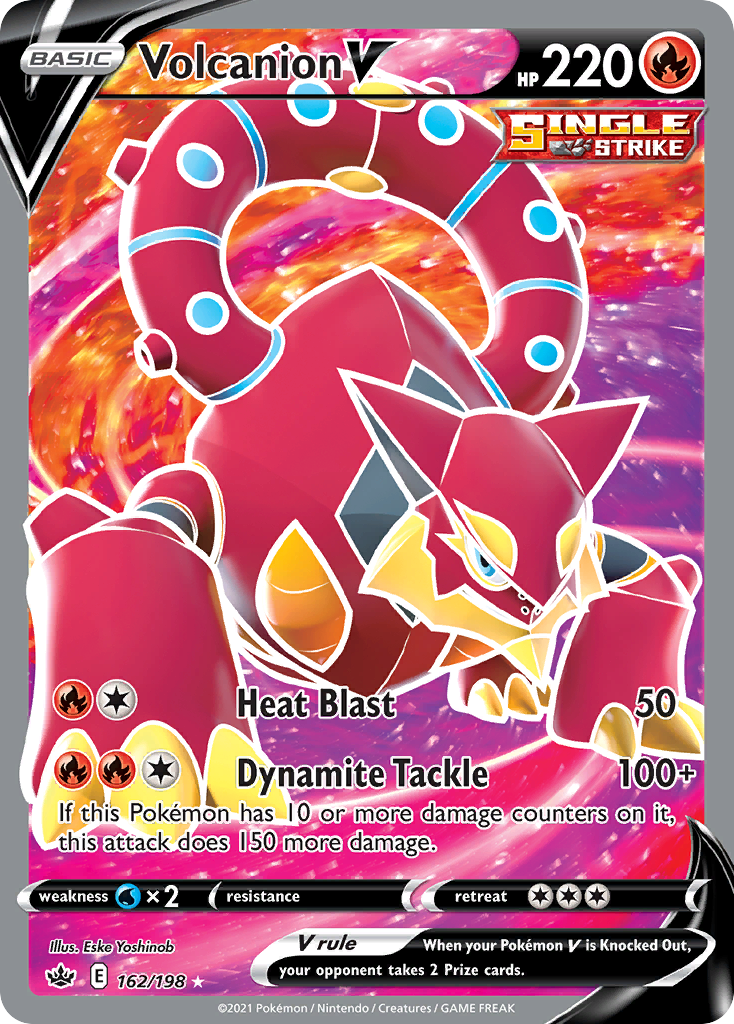 Volcanion V Chilling Reign Pokemon Card