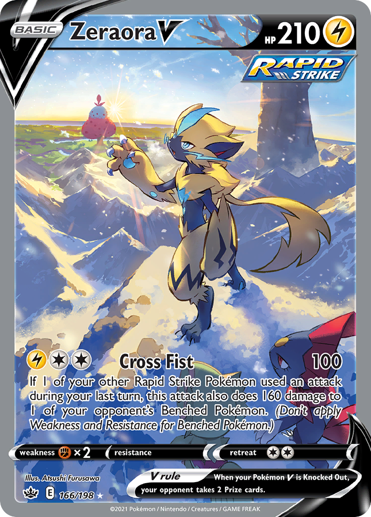 Zeraora V Chilling Reign Pokemon Card