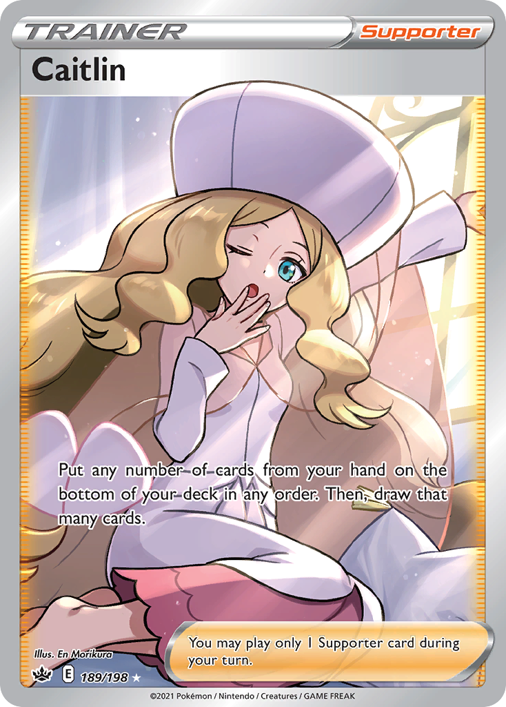 Caitlin Chilling Reign Pokemon Card