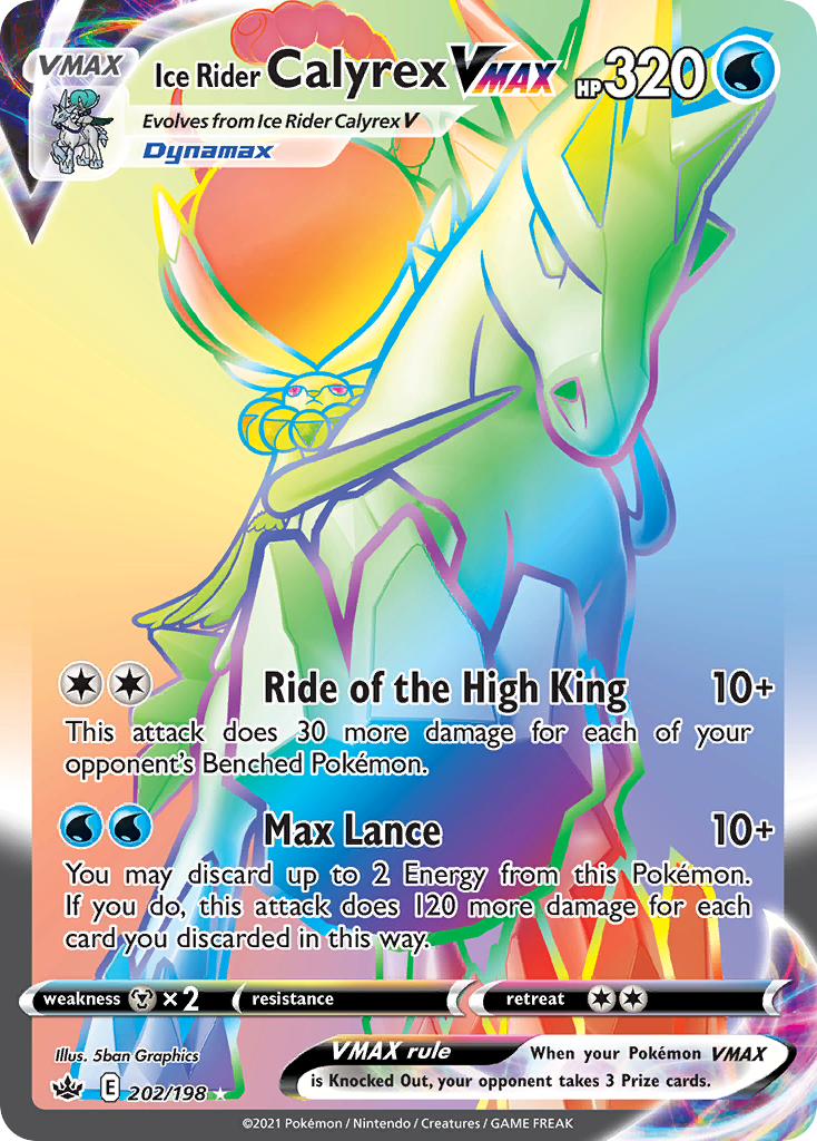 Ice Rider Calyrex VMAX Chilling Reign Pokemon Card