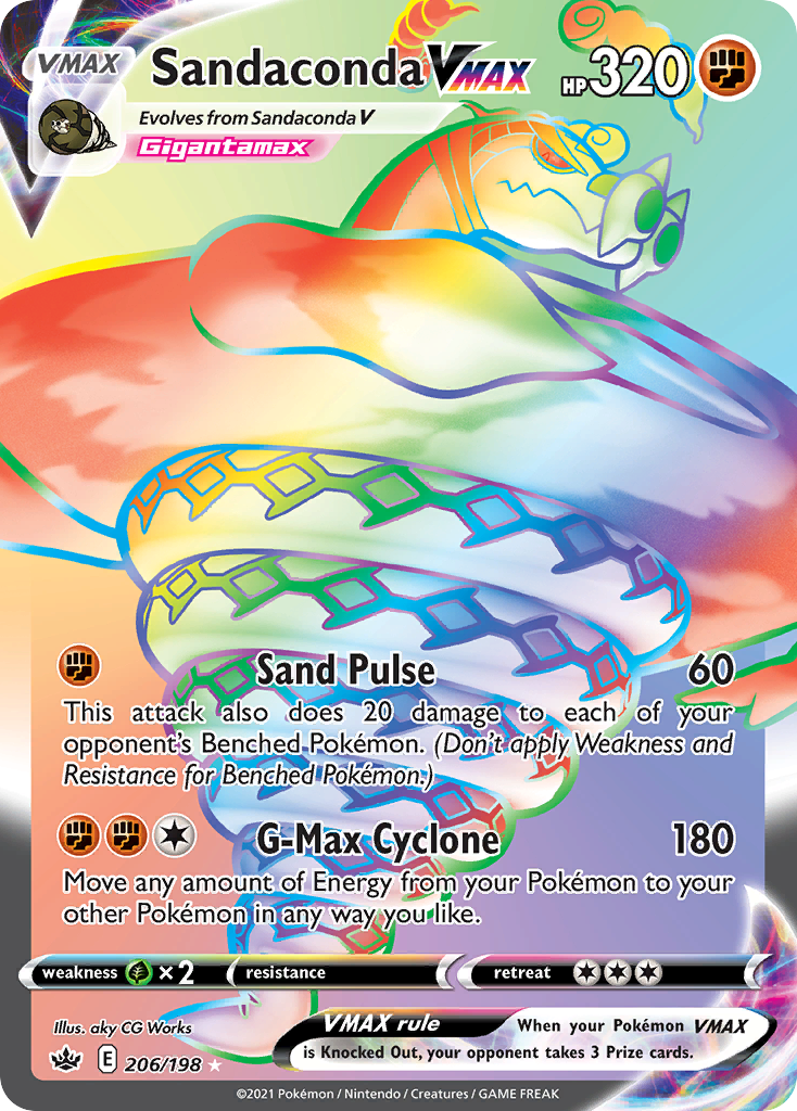 Sandaconda VMAX Chilling Reign Pokemon Card