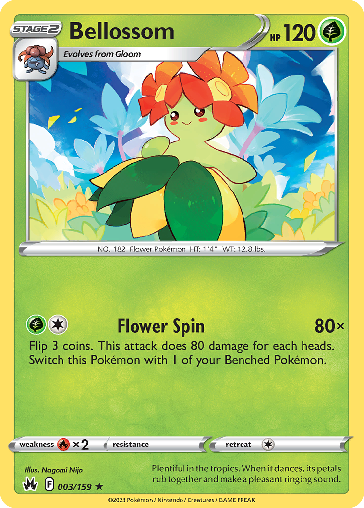 Bellossom Crown Zenith Pokemon Card