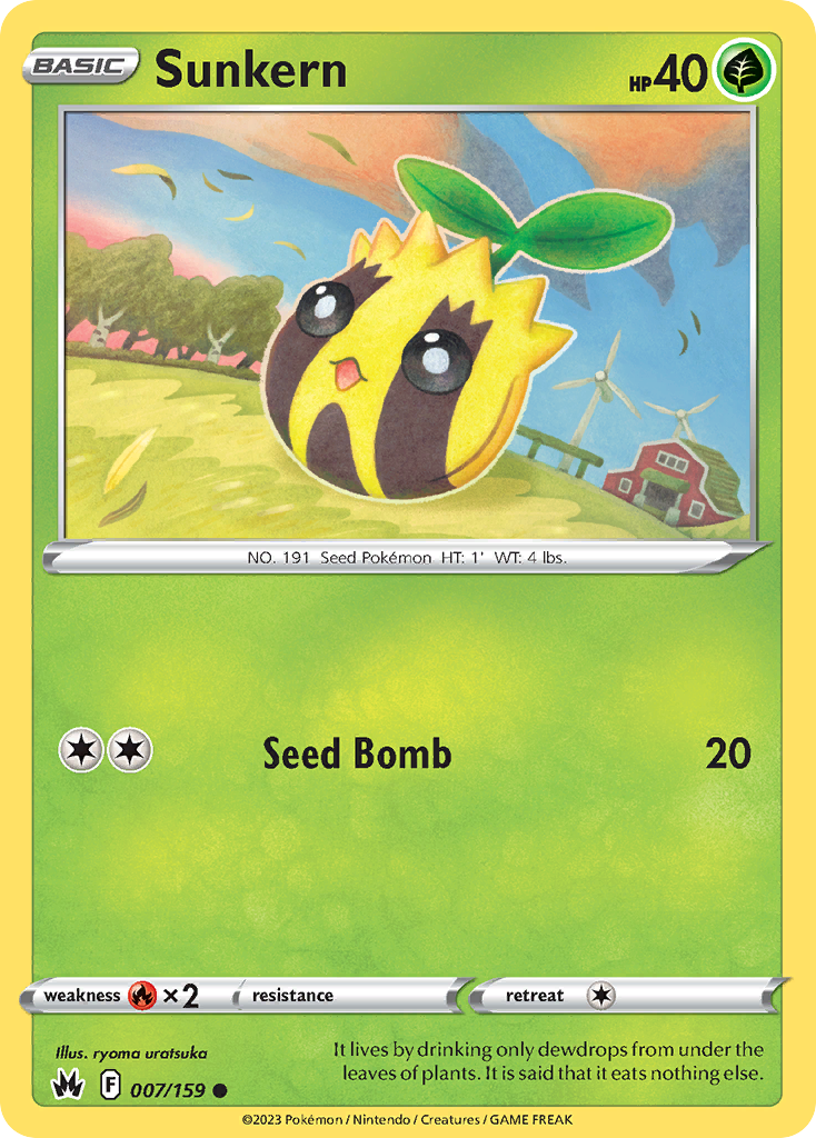 Sunkern Crown Zenith Pokemon Card