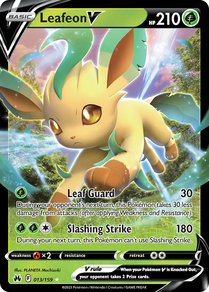 Leafeon V Crown Zenith Pokemon Card