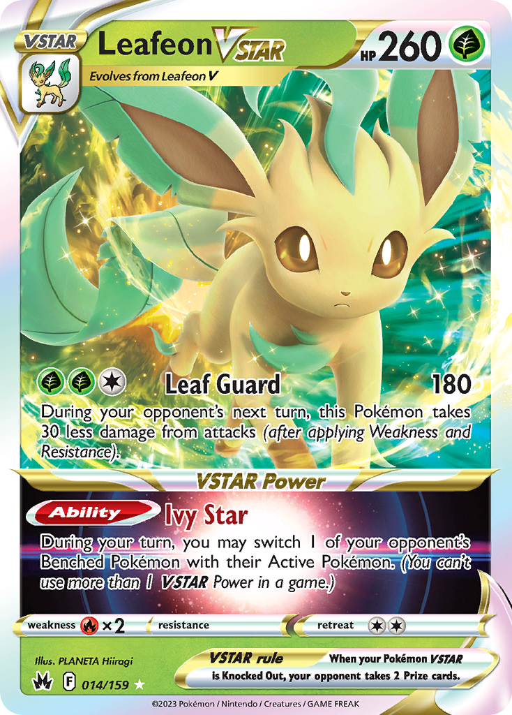Leafeon VSTAR Crown Zenith Pokemon Card
