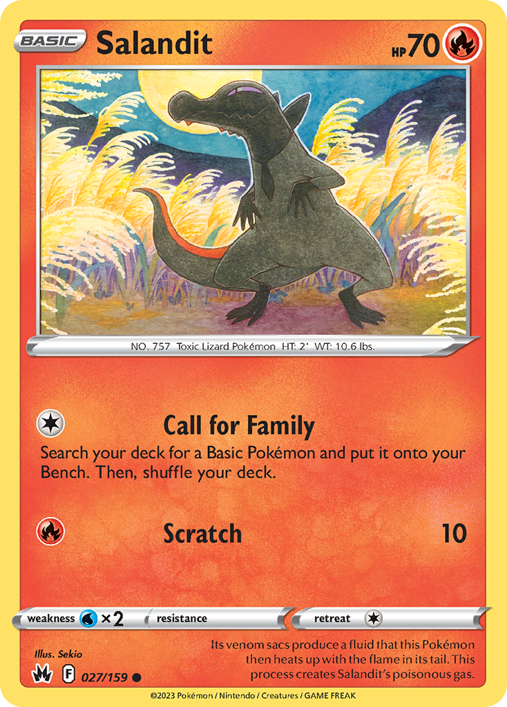 Salandit Crown Zenith Pokemon Card