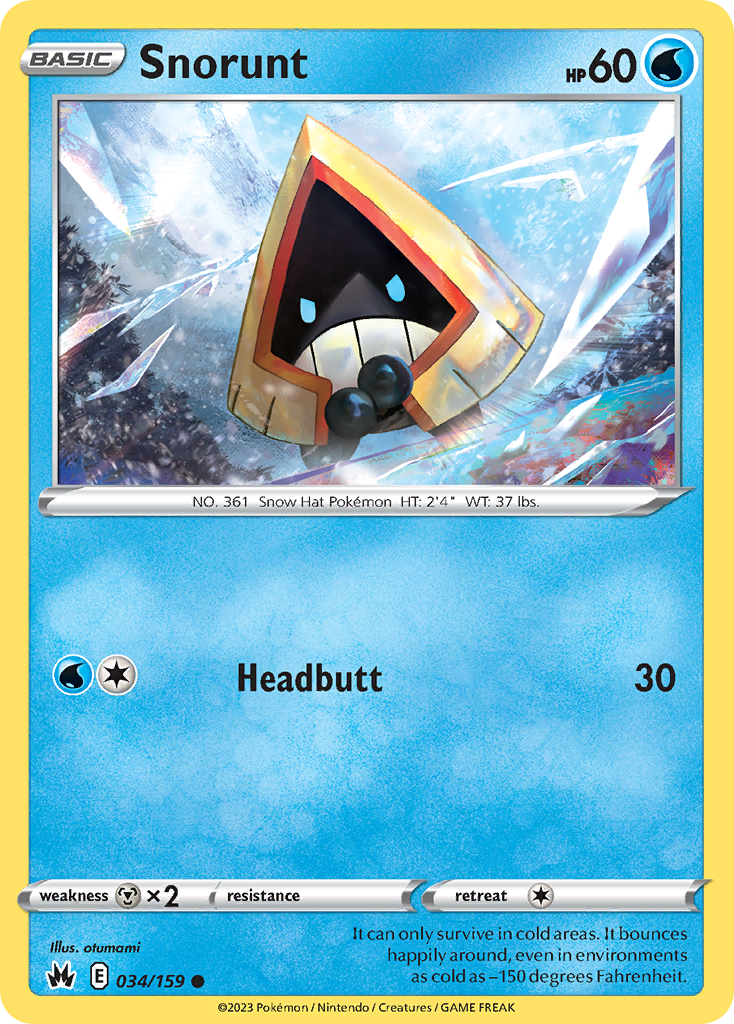 Snorunt Crown Zenith Pokemon Card