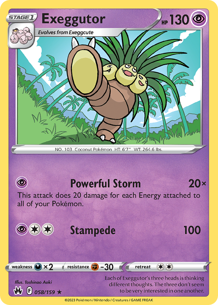 Exeggutor Crown Zenith Pokemon Card