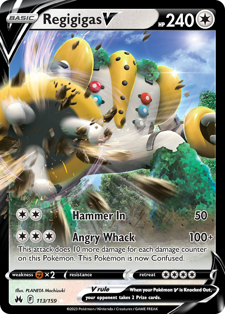 Regigigas V Crown Zenith Pokemon Card