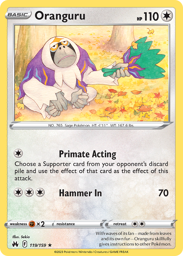 Oranguru Crown Zenith Pokemon Card
