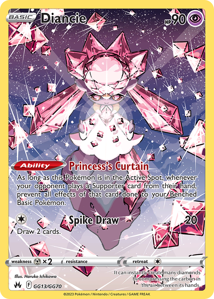 Diancie Crown Zenith Pokemon Card