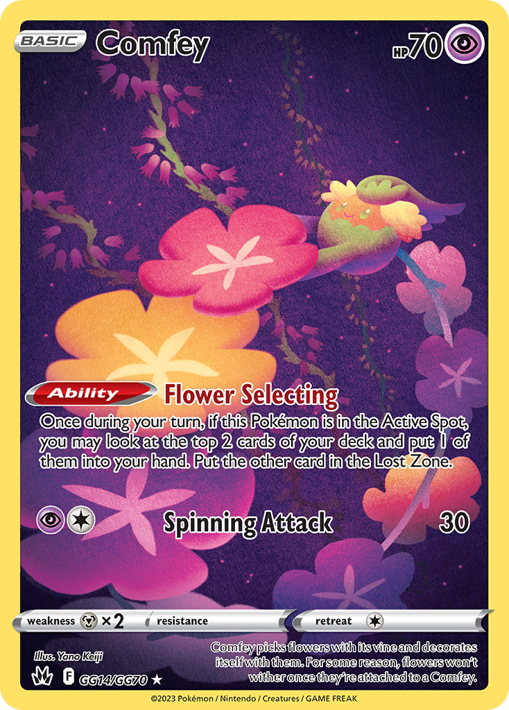 Comfey Crown Zenith Pokemon Card