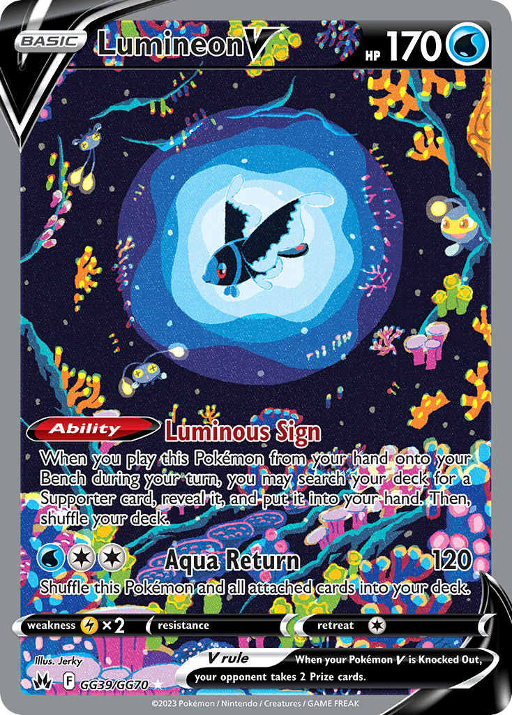 Lumineon V Crown Zenith Pokemon Card