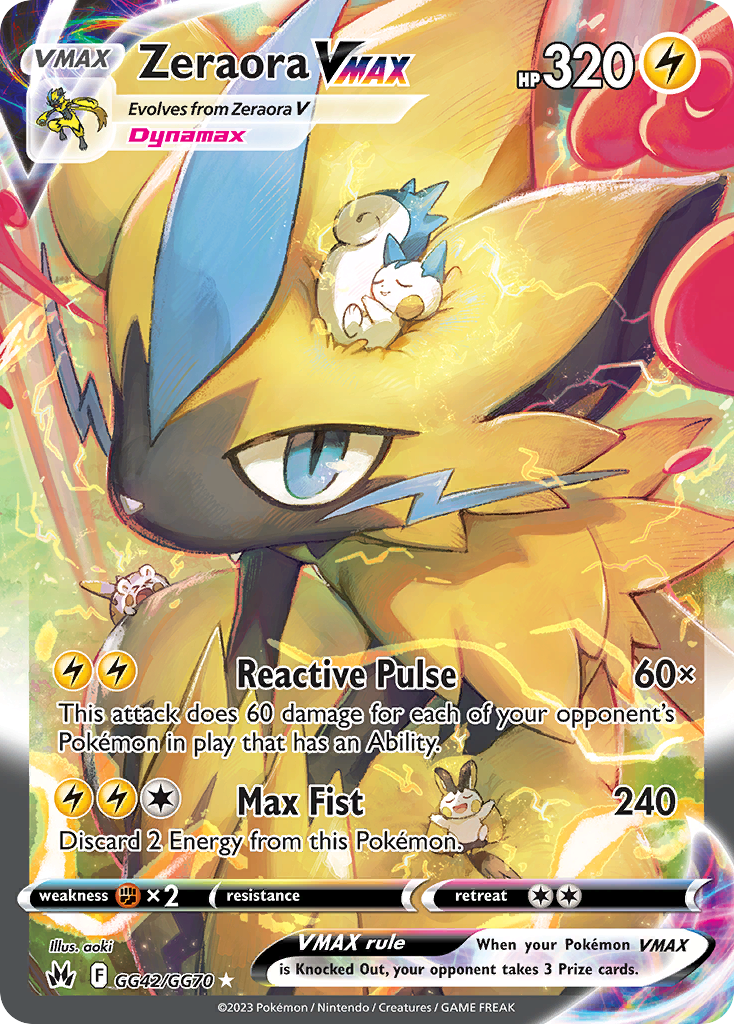 Zeraora VMAX Crown Zenith Pokemon Card