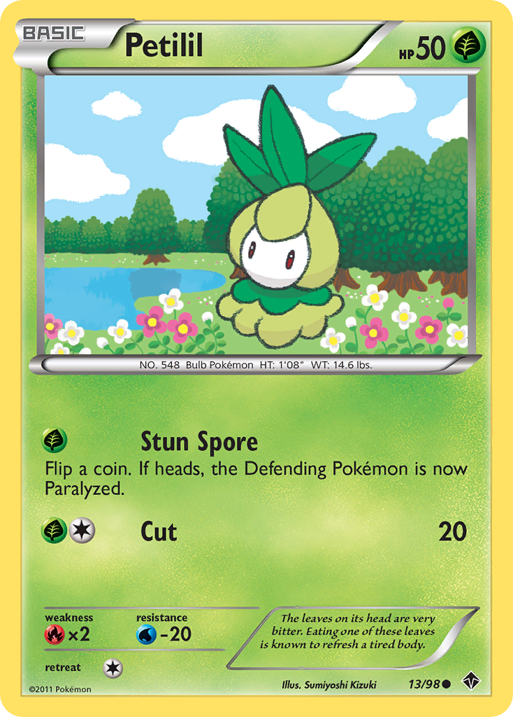 Petilil Pokemon Card.