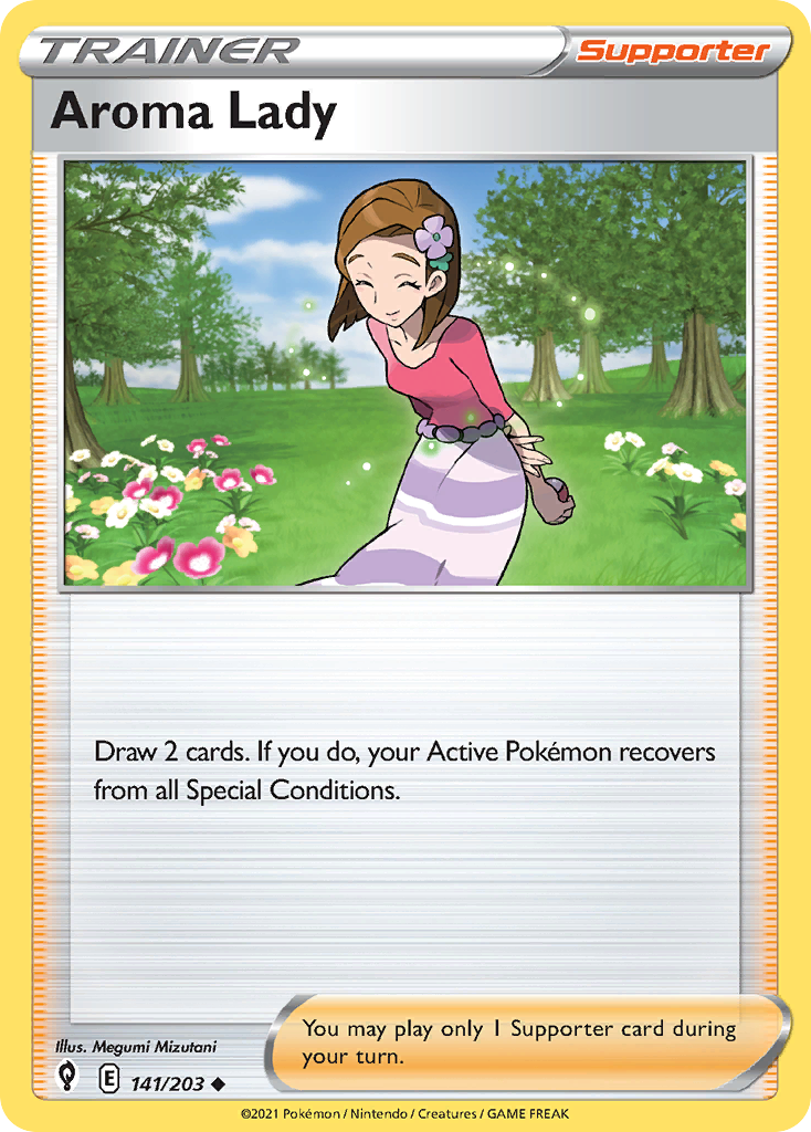 Aroma Lady Evolving Skies Pokemon Card