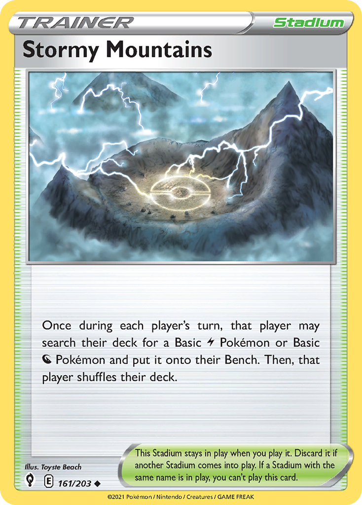Stormy Mountains Evolving Skies Pokemon Card
