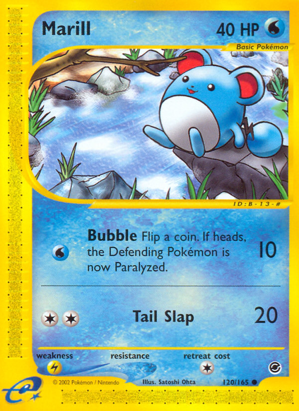 Marill Expedition Base Set Pokemon Card.