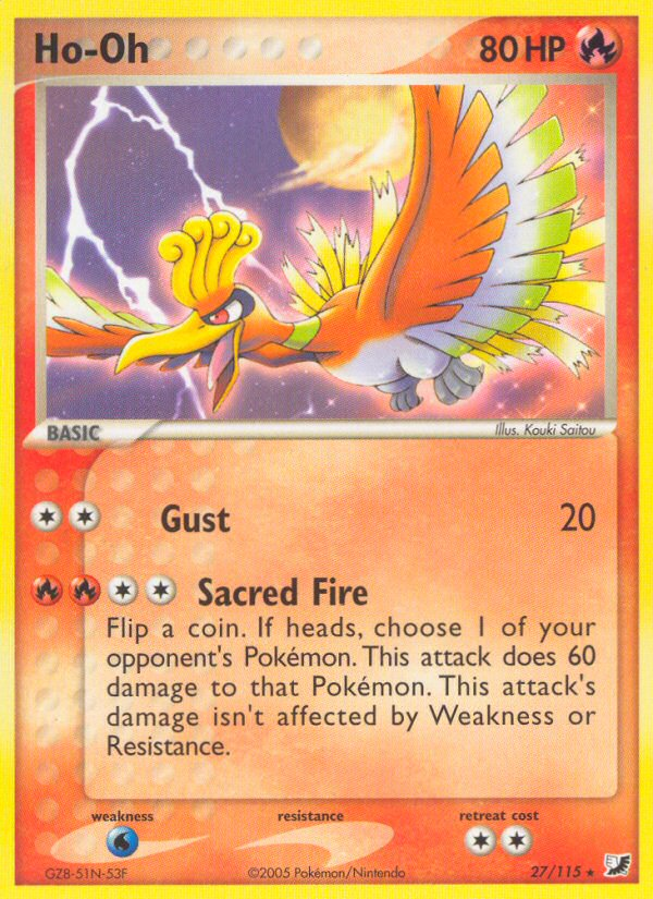 Verified Ho-Oh ex - Unseen Forces by Pokemon Cards