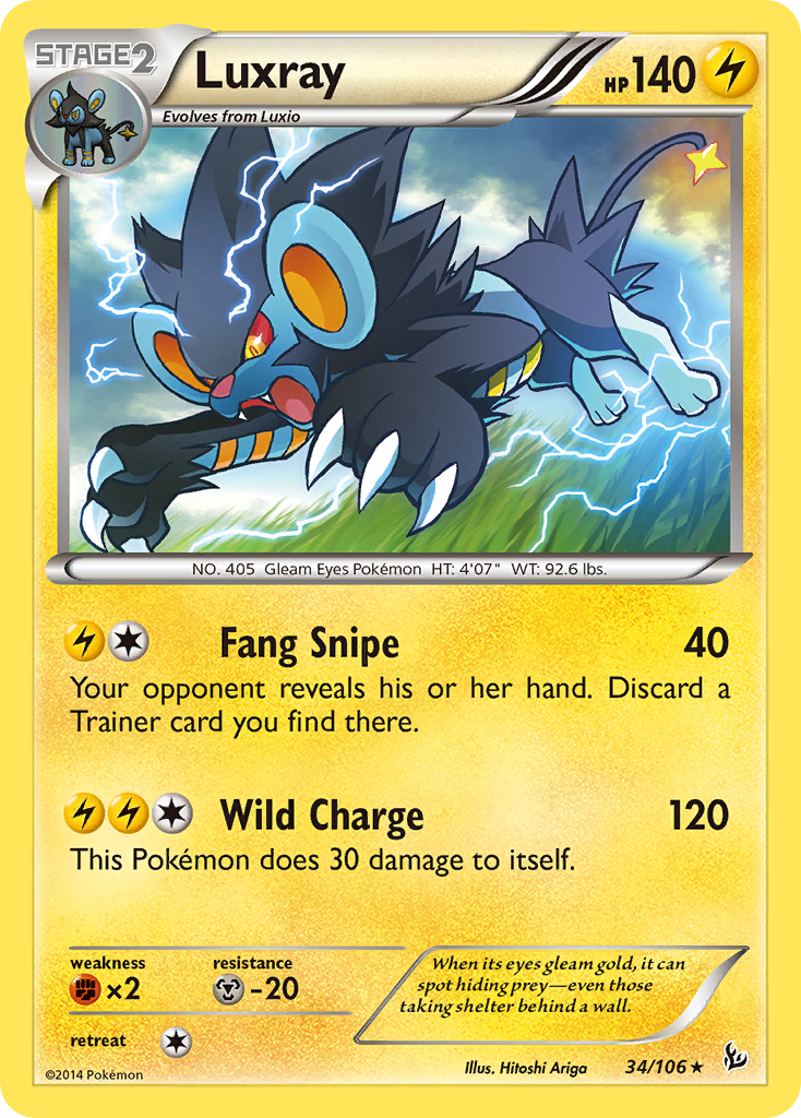 Luxray Flashfire Pokemon Card.