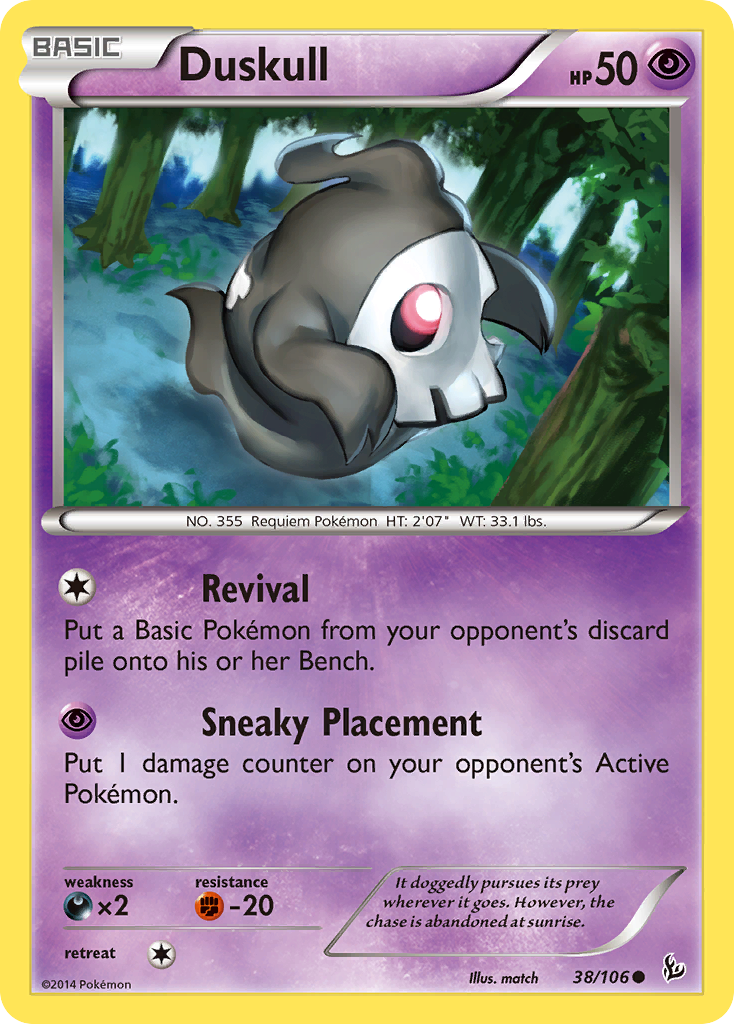 Duskull Flashfire Pokemon Card.