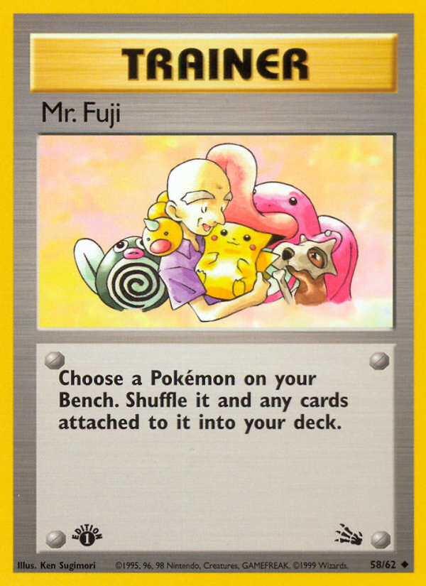 Mr. Fuji Fossil Pokemon Card