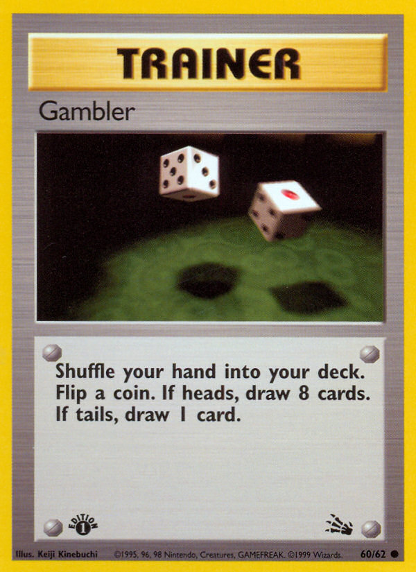 Gambler Fossil Pokemon Card