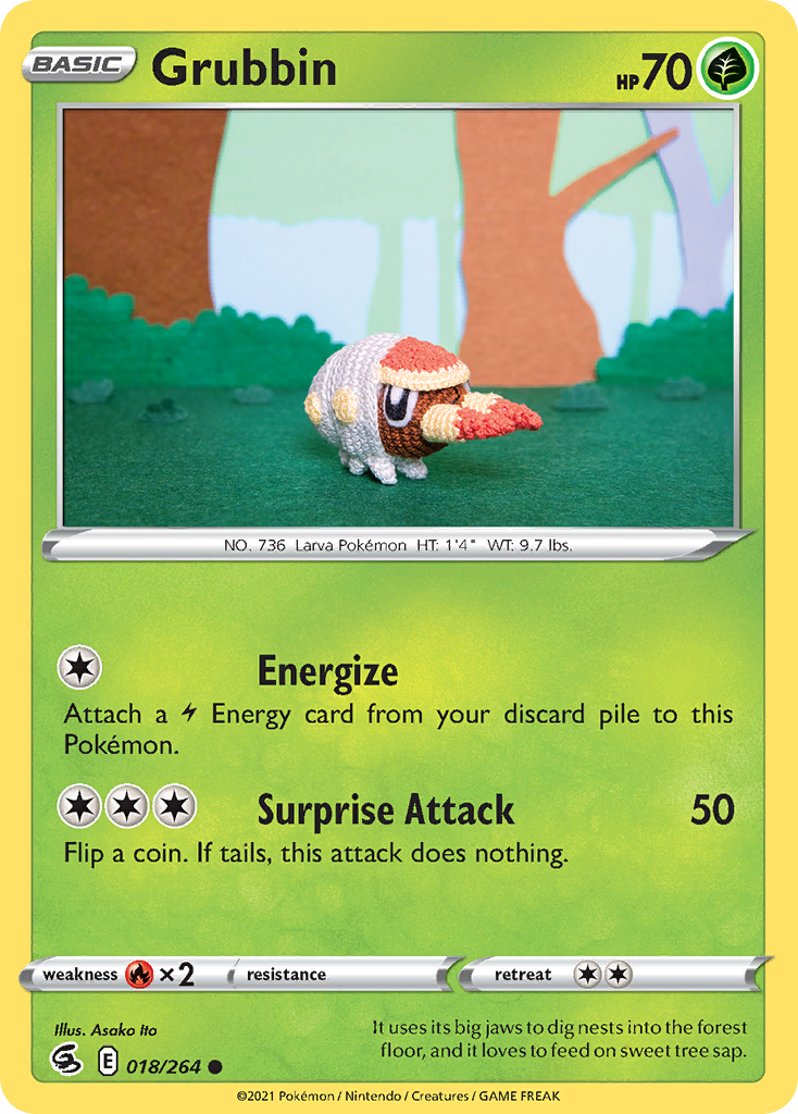Grubbin Fusion Strike Pokemon Card