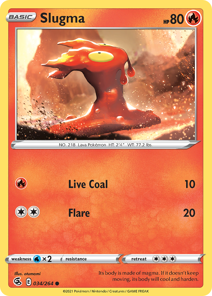 Slugma Fusion Strike Pokemon Card