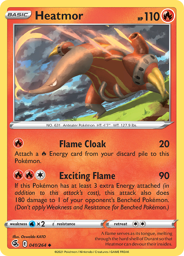 Heatmor Fusion Strike Pokemon Card