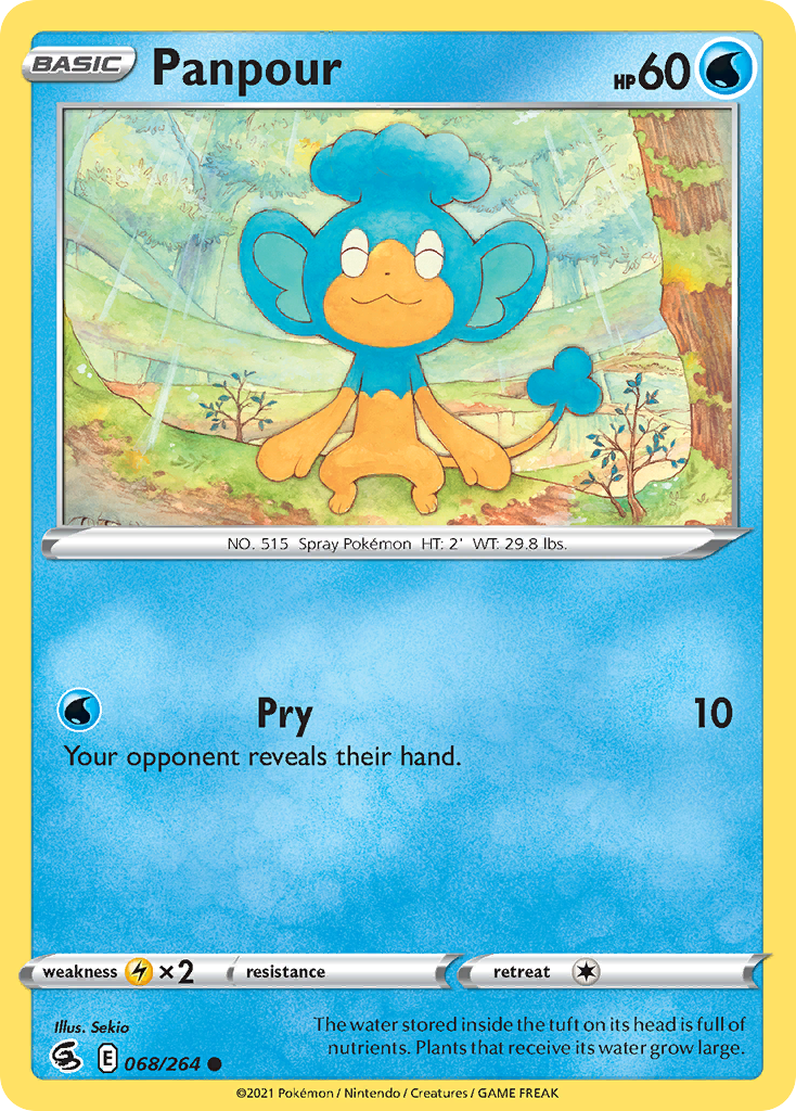 Panpour Fusion Strike Pokemon Card