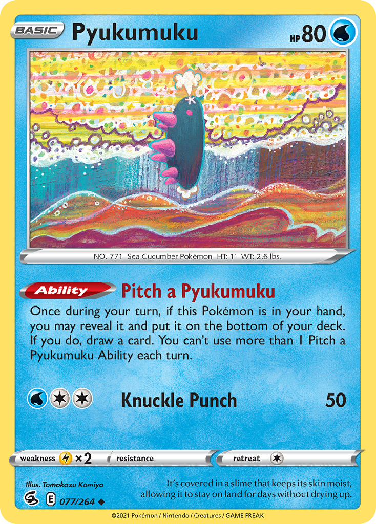 Pyukumuku Fusion Strike Pokemon Card