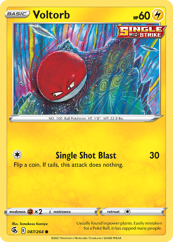 Voltorb Fusion Strike Pokemon Card