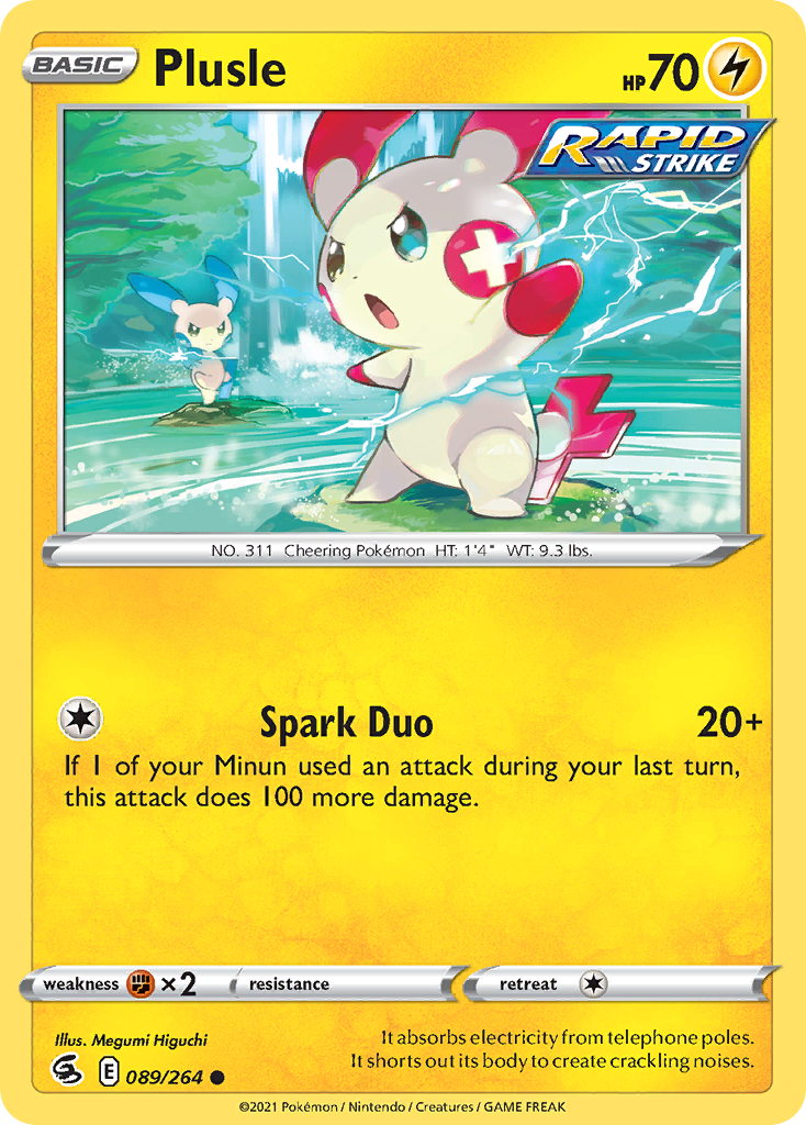 Plusle Fusion Strike Pokemon Card
