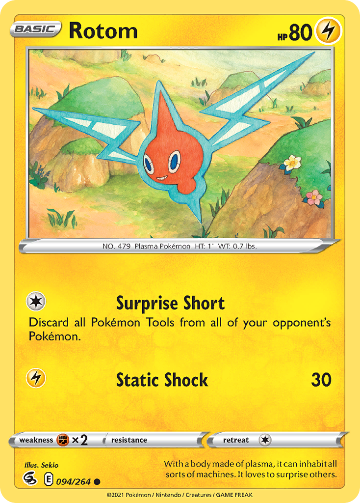 Rotom Fusion Strike Pokemon Card