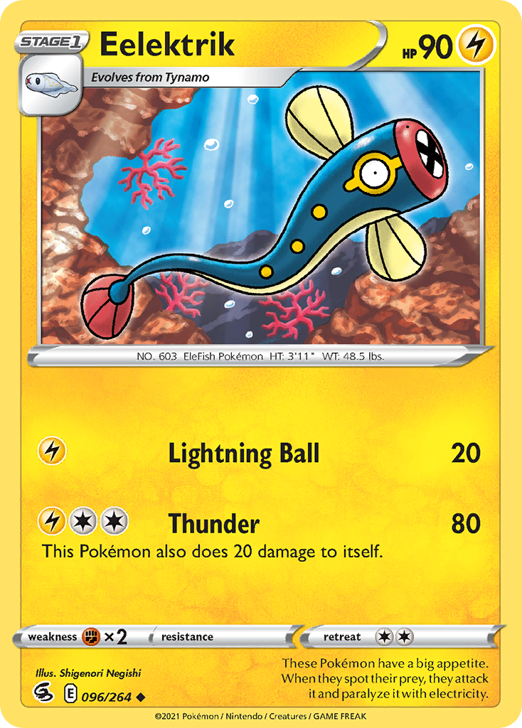 Eelektrik Fusion Strike Pokemon Card