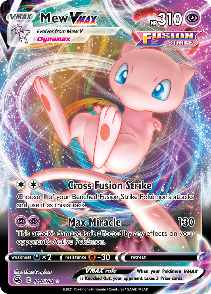 Mew VMAX Fusion Strike Pokemon Card