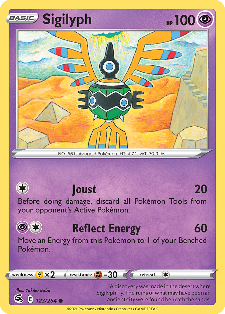 Sigilyph Fusion Strike Pokemon Card