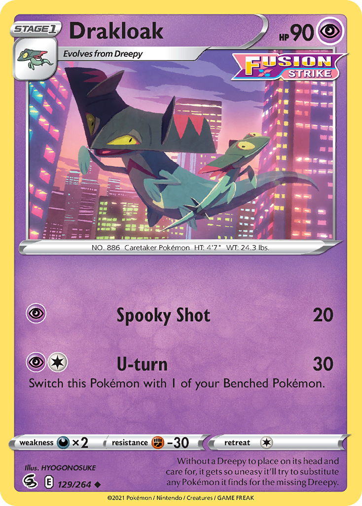 Drakloak Fusion Strike Pokemon Card