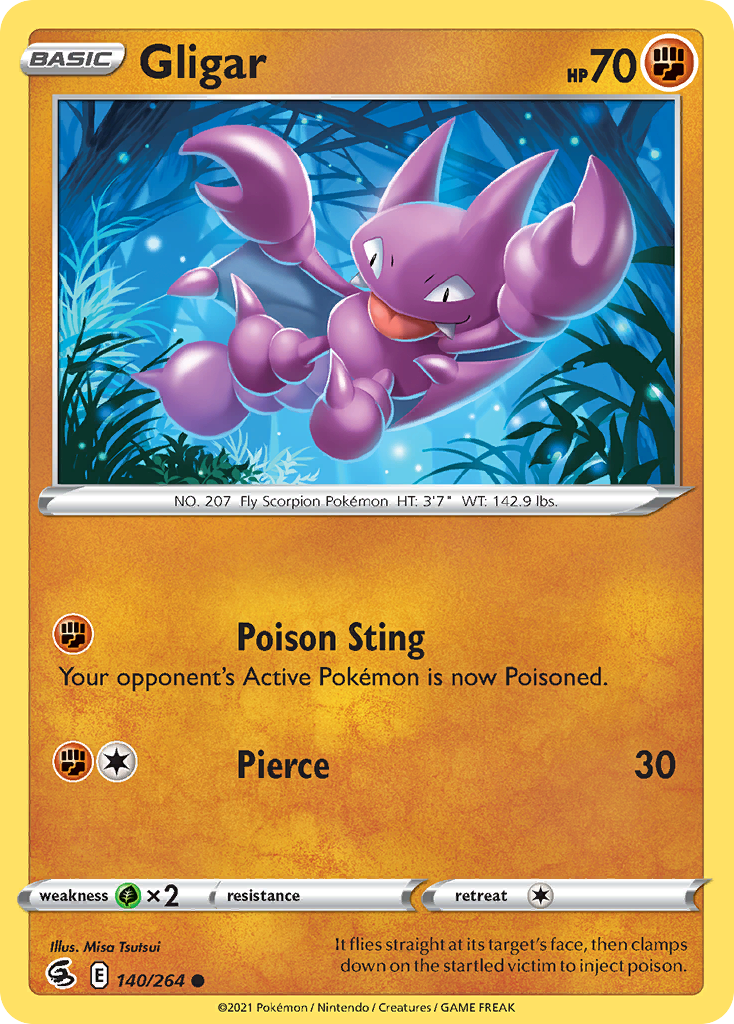 Gligar Fusion Strike Pokemon Card