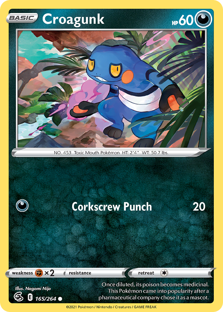 Croagunk Fusion Strike Pokemon Card