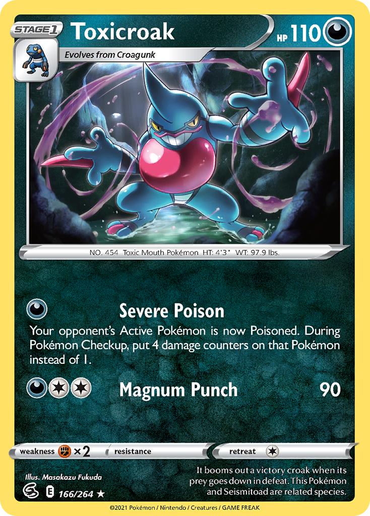 Toxicroak Fusion Strike Pokemon Card