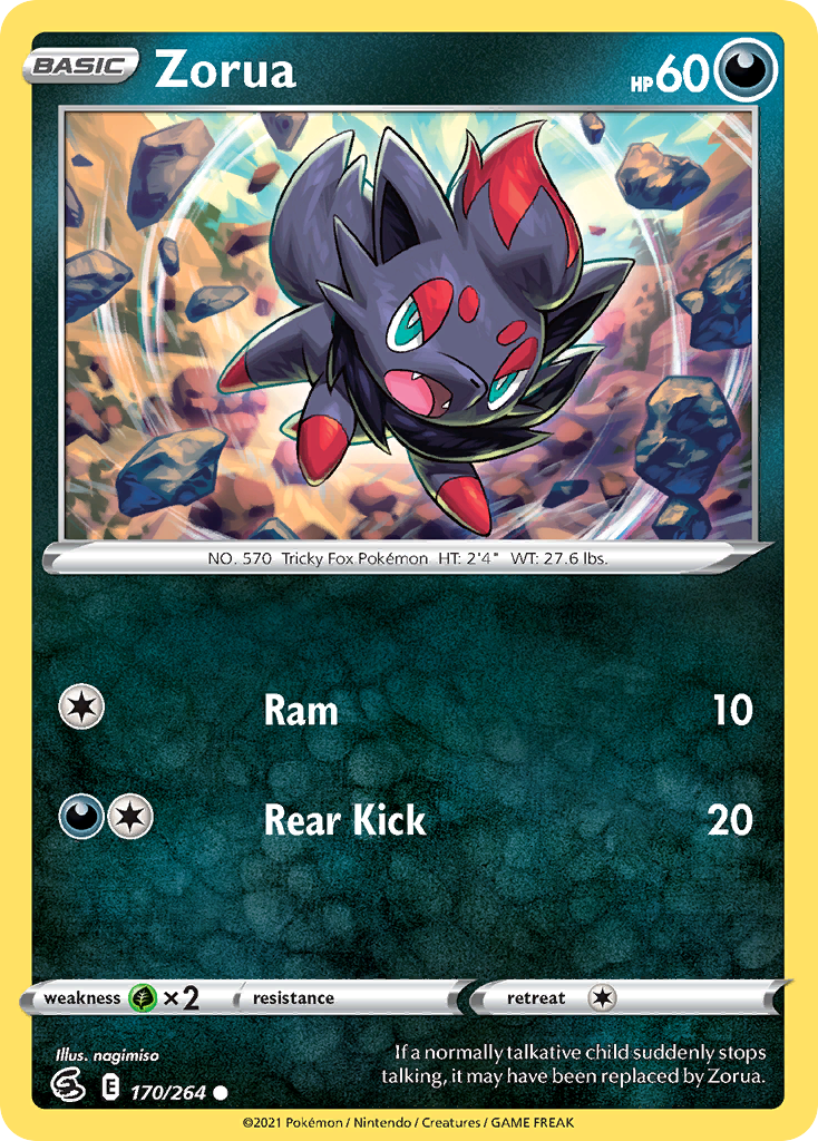 Zorua Fusion Strike Pokemon Card