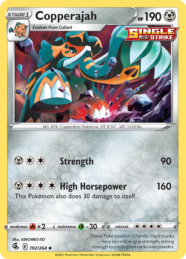 Copperajah Fusion Strike Pokemon Card